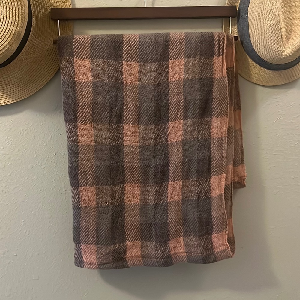 Plaid infinity scarf